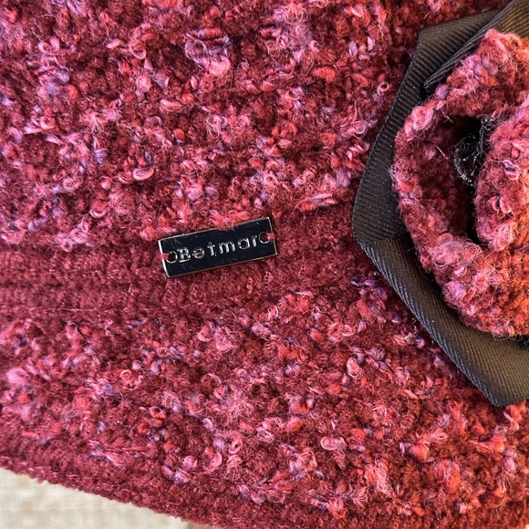 🌟HP🌟VTG 1980s-90s Willow Chenile Boucle Cloche with Sequin Flower by Betmar - Picture 4 of 12